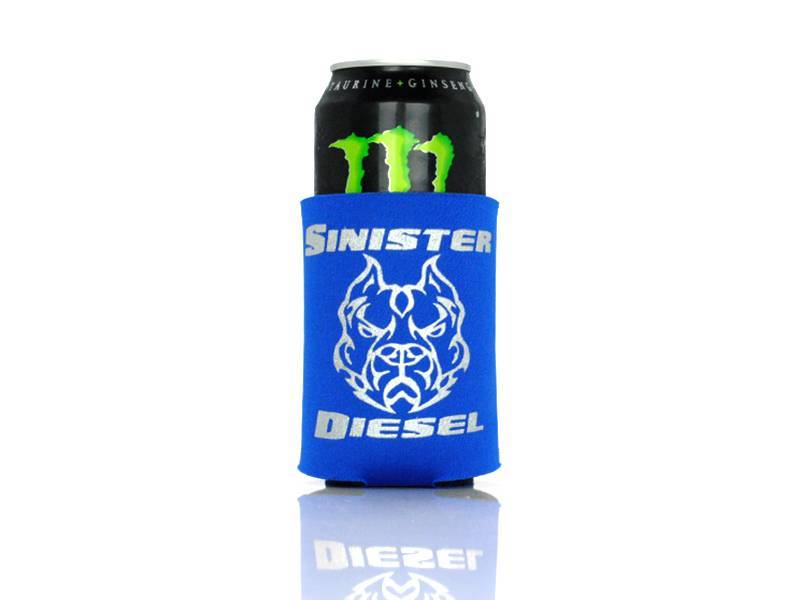 Sinister Diesel 12oz. Can Koozie (Blue with Silver)